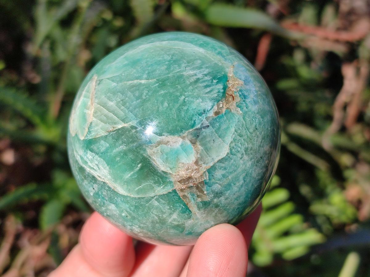 Polished Amazonite Spheres x 6 From Madagascar - Toprock Gemstones and Minerals 