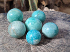 Polished Amazonite Spheres x 6 From Madagascar - Toprock Gemstones and Minerals 
