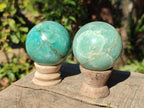 Polished Amazonite Spheres x 6 From Madagascar - Toprock Gemstones and Minerals 