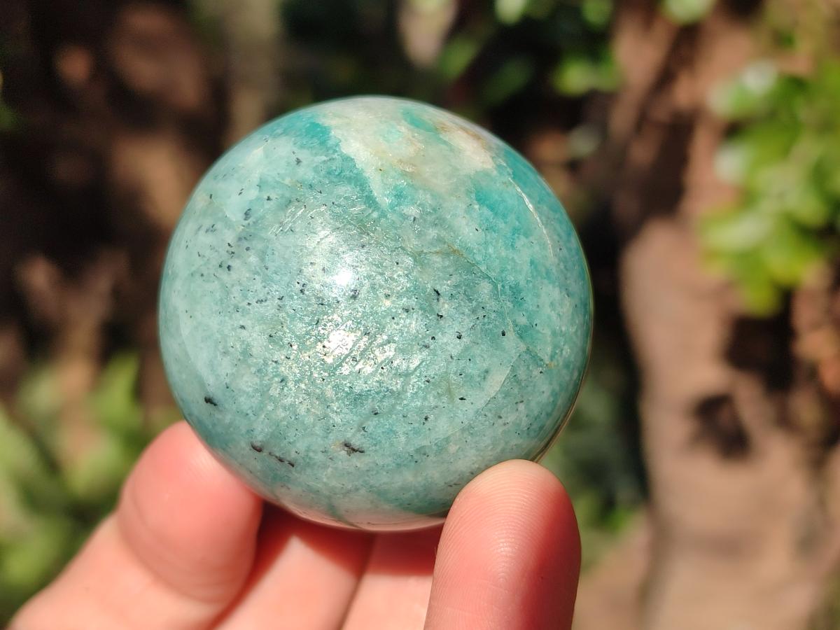 Polished Amazonite Spheres x 6 From Madagascar - Toprock Gemstones and Minerals 