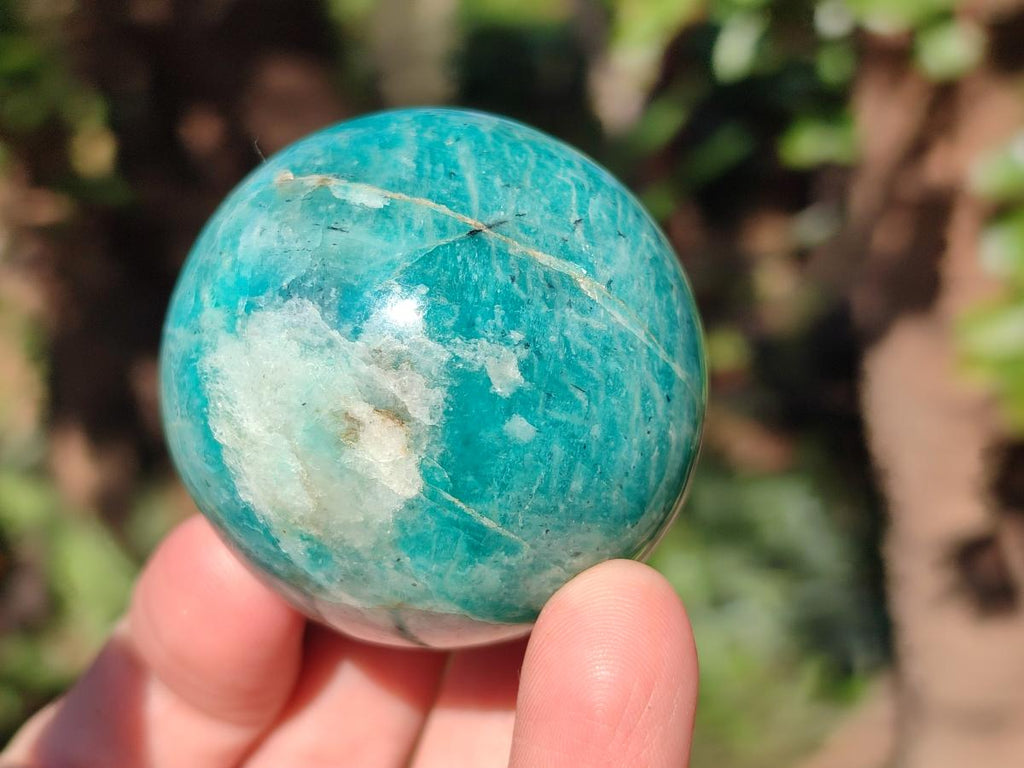 Polished Amazonite Spheres x 6 From Madagascar - Toprock Gemstones and Minerals 