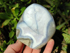Polished Blue Lace Agate Standing Display Pieces and Free Forms x 4 From Nsanje, Malawi - Toprock Gemstones and Minerals 