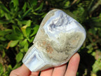 Polished Blue Lace Agate Standing Display Pieces and Free Forms x 4 From Nsanje, Malawi - Toprock Gemstones and Minerals 