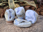 Polished Blue Lace Agate Standing Display Pieces and Free Forms x 4 From Nsanje, Malawi - Toprock Gemstones and Minerals 