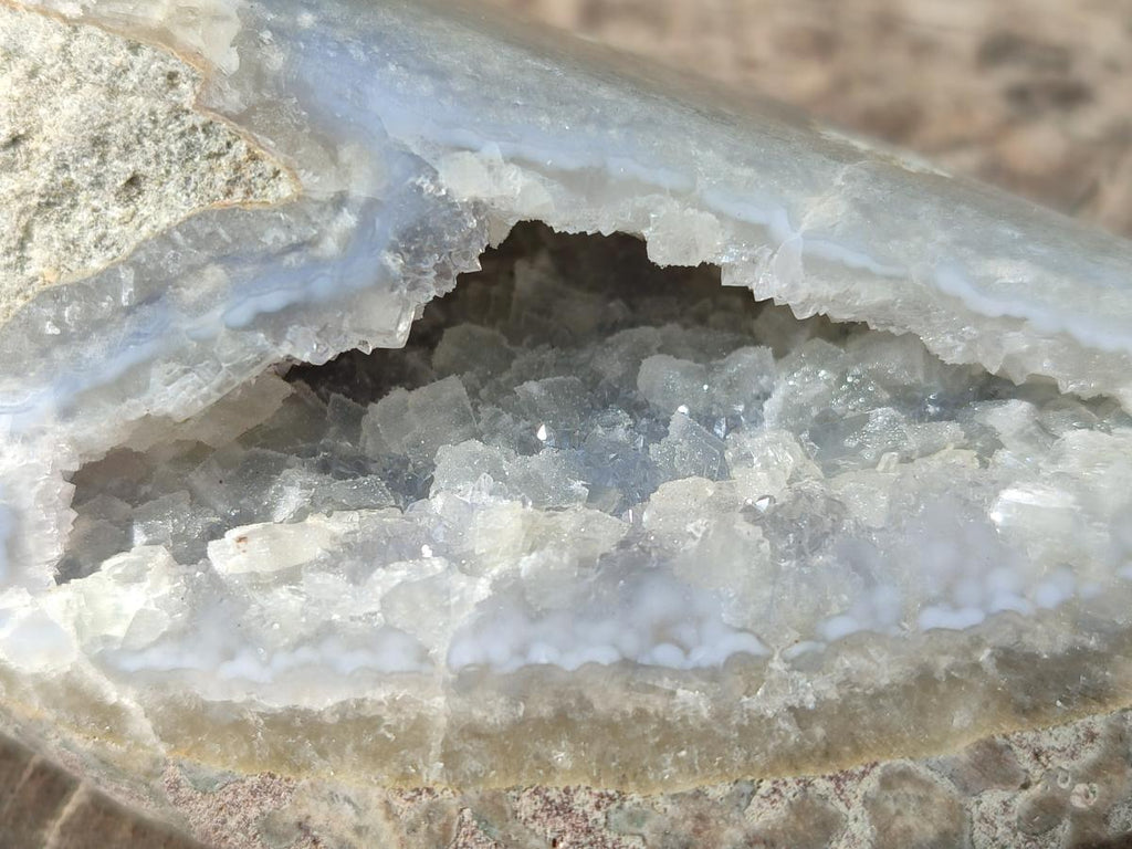 Polished Blue Lace Agate Standing Display Pieces and Free Forms x 4 From Nsanje, Malawi - Toprock Gemstones and Minerals 