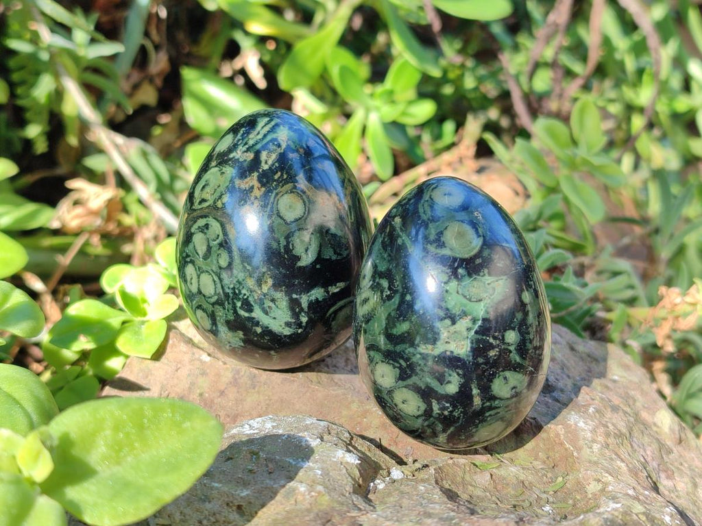 Polished Stromatolite "Kambaba Jasper" Eggs x 12 From Katsepy, Madagascar - Toprock Gemstones and Minerals 