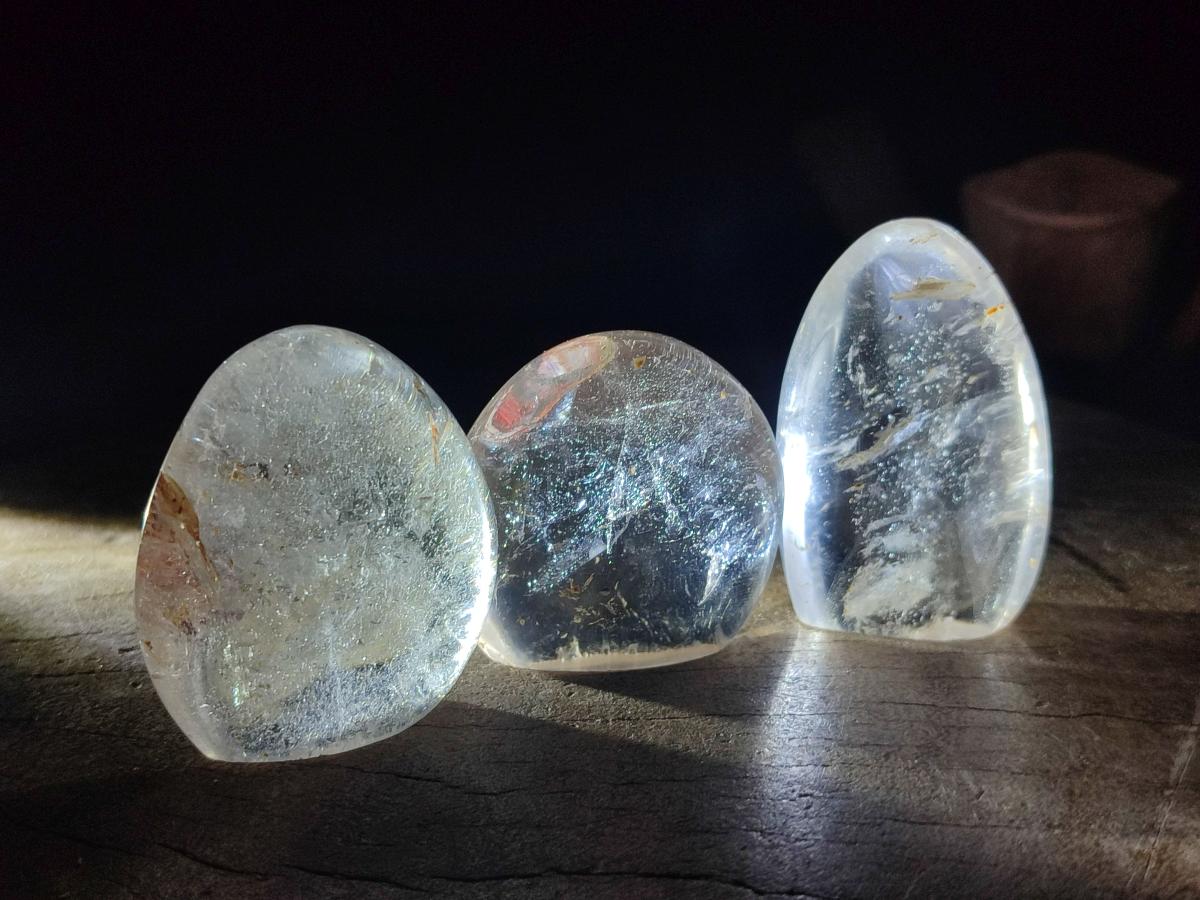 Polished Rock Crystal Standing Display Pieces x 24 From Amoron’i Mania, Madagascar - Toprock Gemstones and Minerals 