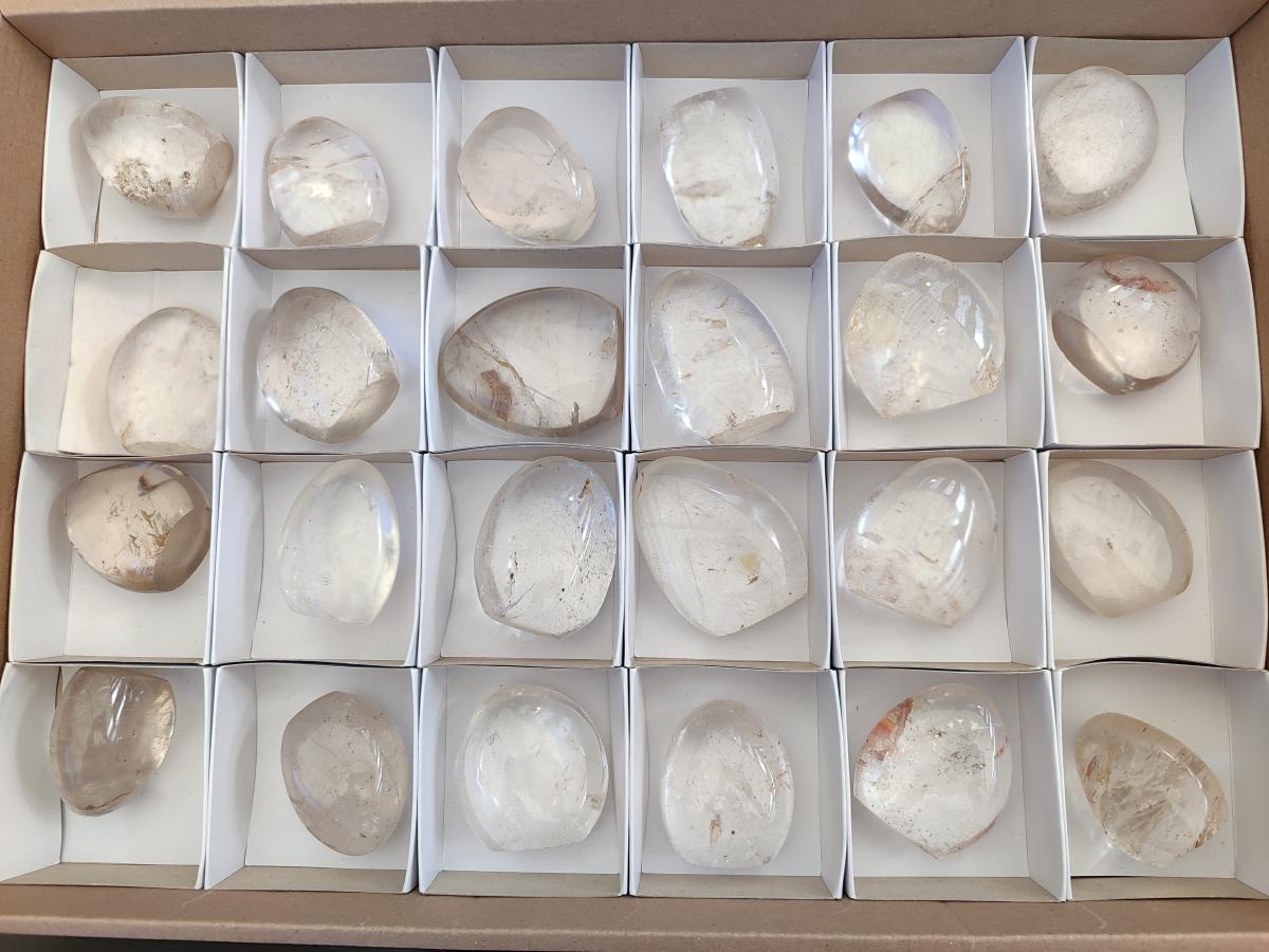 Polished Rock Crystal Standing Display Pieces x 24 From Amoron’i Mania, Madagascar - Toprock Gemstones and Minerals 