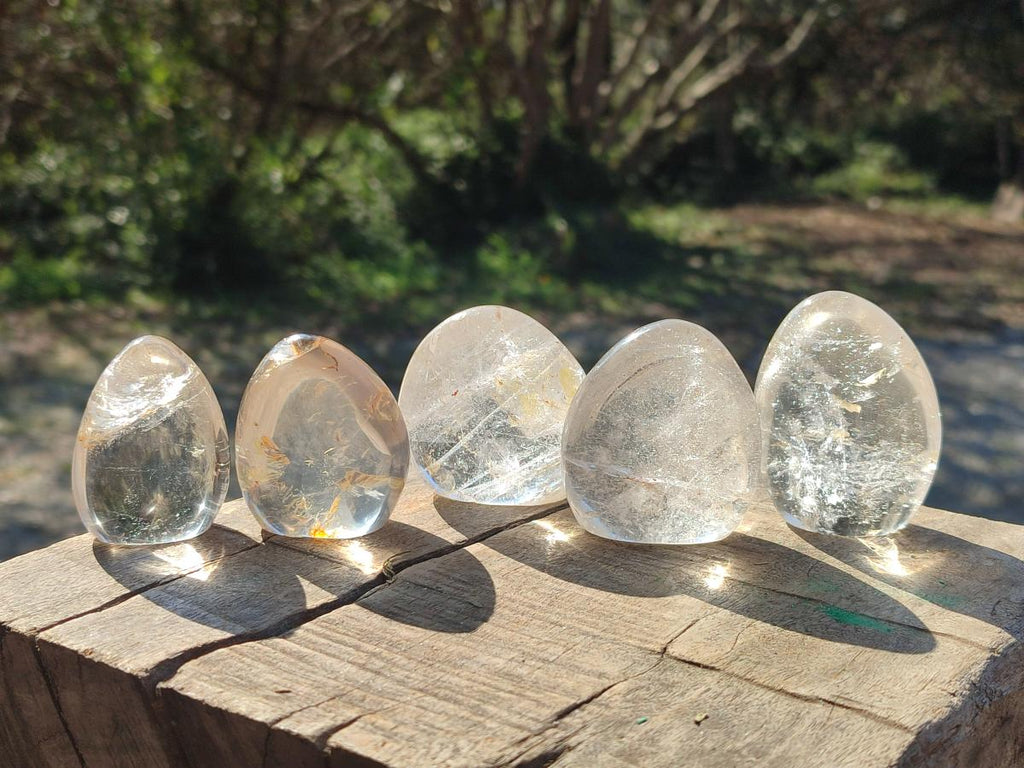 Polished Rock Crystal Standing Display Pieces x 24 From Amoron’i Mania, Madagascar - Toprock Gemstones and Minerals 
