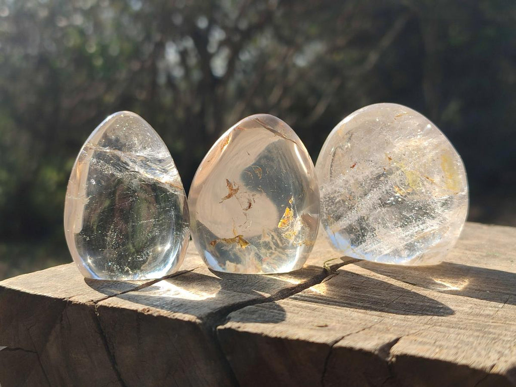 Polished Rock Crystal Standing Display Pieces x 24 From Amoron’i Mania, Madagascar - Toprock Gemstones and Minerals 