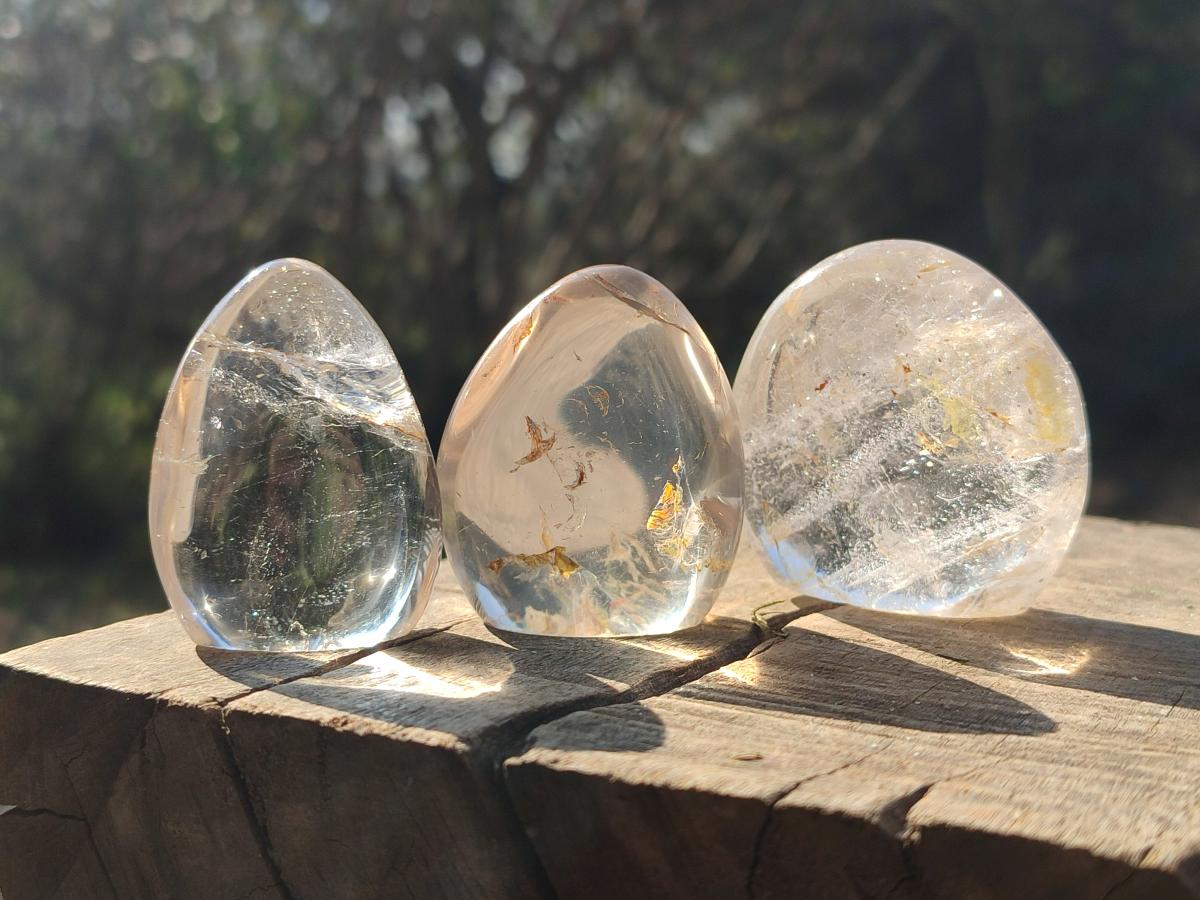 Polished Rock Crystal Standing Display Pieces x 24 From Amoron’i Mania, Madagascar - Toprock Gemstones and Minerals 
