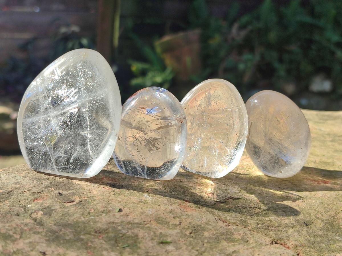 Polished Rock Crystal Standing Display Pieces x 24 From Amoron’i Mania, Madagascar - Toprock Gemstones and Minerals 