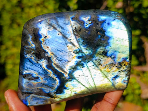 Polished Labradorite Standing Display Pieces x 2 From Madagascar - Toprock Gemstones and Minerals 