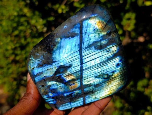 Polished Labradorite Standing Display Pieces x 2 From Madagascar - Toprock Gemstones and Minerals 
