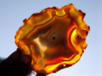 Polished Banded Agate Slices with Natural Edging x 6 From Madagascar - Toprock Gemstones and Minerals 