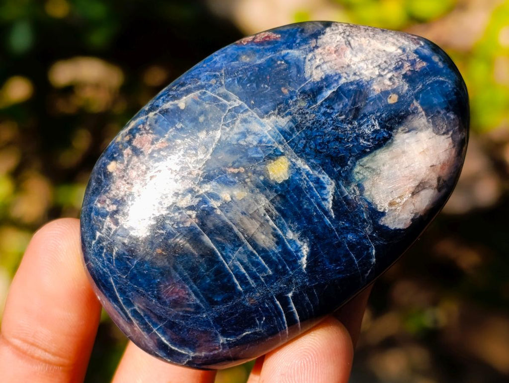 Polished Dumortierite Galets x 24 From Madagascar - Toprock Gemstones and Minerals 