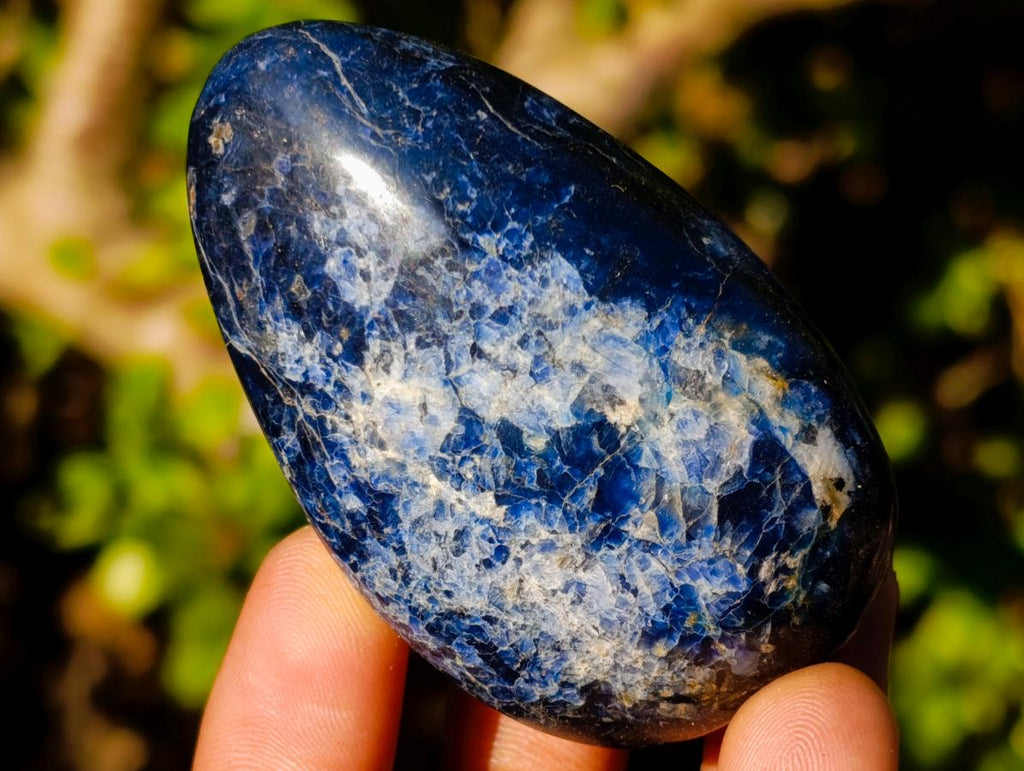Polished Dumortierite Galets x 24 From Madagascar - Toprock Gemstones and Minerals 