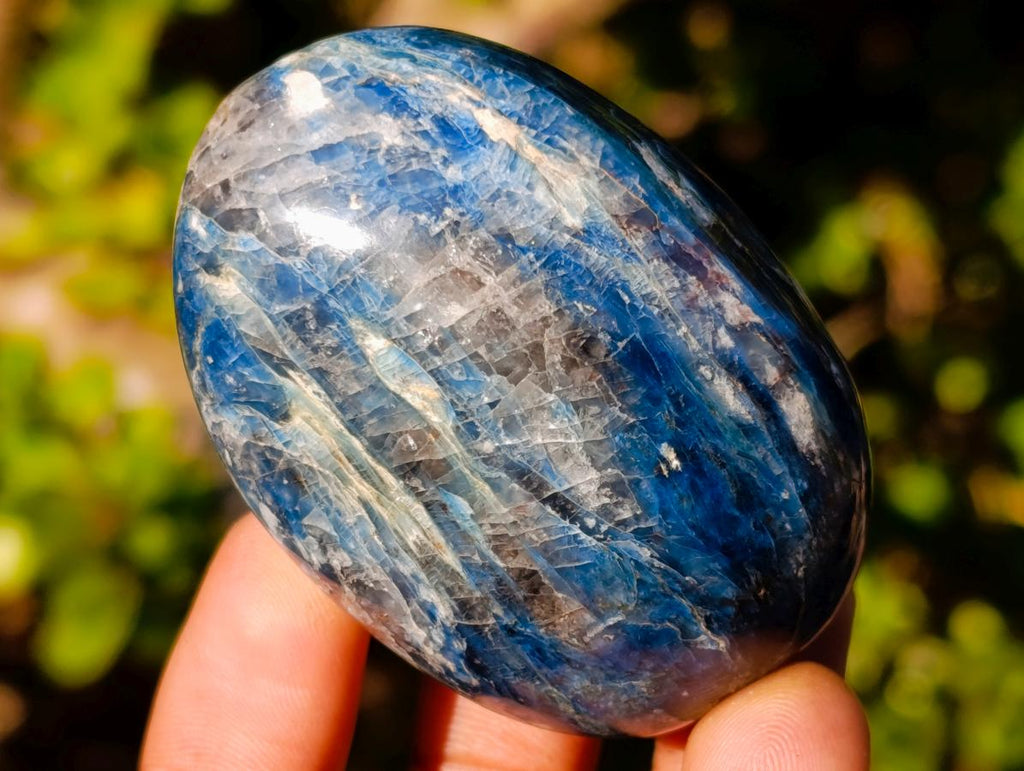 Polished Dumortierite Galets x 24 From Madagascar - Toprock Gemstones and Minerals 