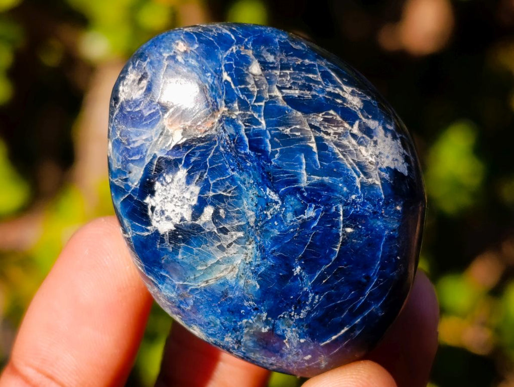 Polished Dumortierite Galets x 24 From Madagascar - Toprock Gemstones and Minerals 