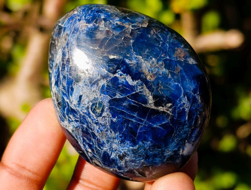 Polished Dumortierite Galets x 24 From Madagascar - Toprock Gemstones and Minerals 