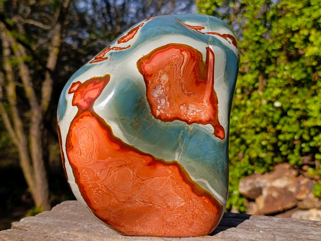Polished Large Polychrome Jasper Standing Display Piece x 1 From NW Coast, Madagascar - Toprock Gemstones and Minerals 
