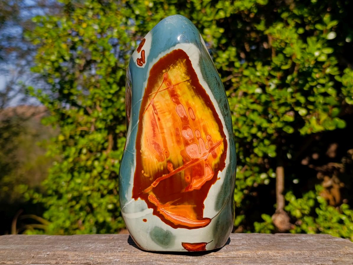 Polished Large Polychrome Jasper Standing Display Piece x 1 From NW Coast, Madagascar - Toprock Gemstones and Minerals 