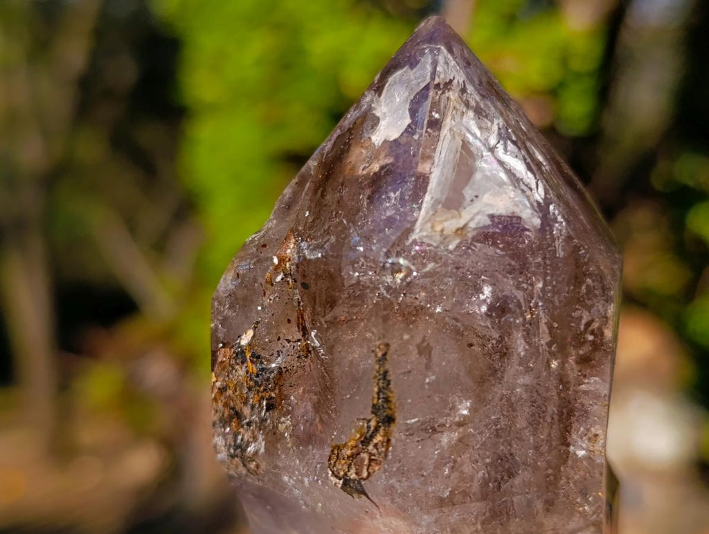 Polished Smokey Window Quartz Crystals x 4 From Madagascar - Toprock Gemstones and Minerals 