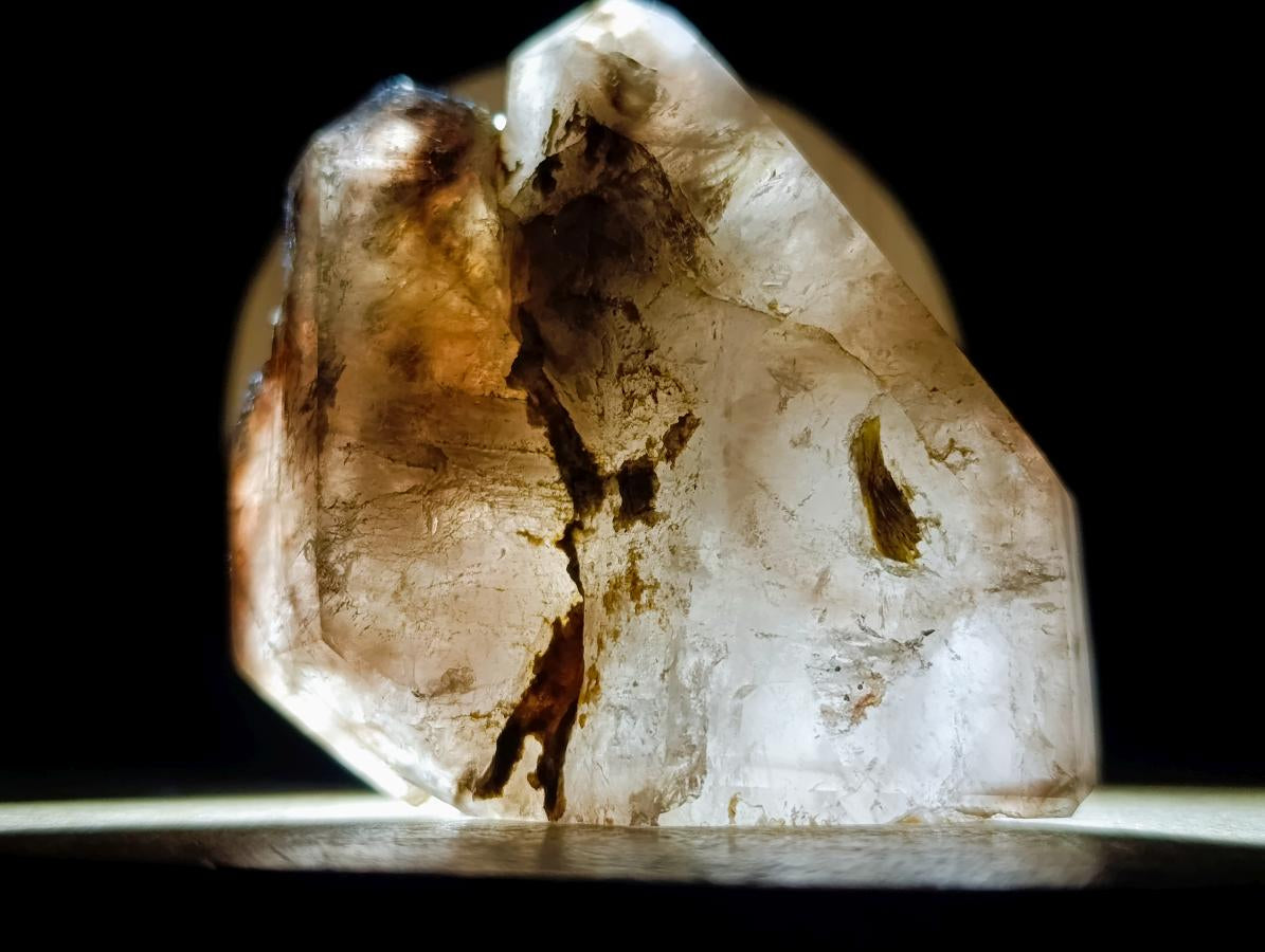 Polished Smokey Window Quartz Crystals x 4 From Madagascar - Toprock Gemstones and Minerals 