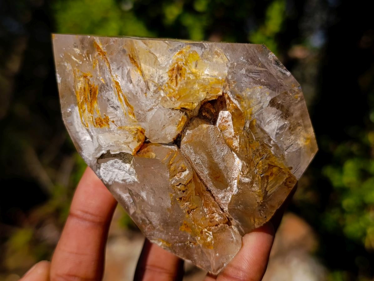 Polished Smokey Window Quartz Crystals x 4 From Madagascar - Toprock Gemstones and Minerals 
