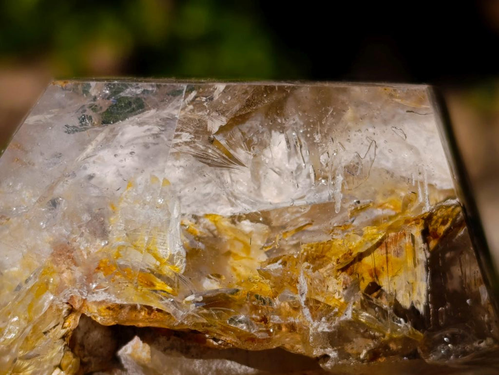 Polished Smokey Window Quartz Crystals x 4 From Madagascar - Toprock Gemstones and Minerals 