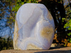Polished Large Blue Lace Agate Standing Display Piece x 1 From Nsanje, Malawi - Toprock Gemstones and Minerals 