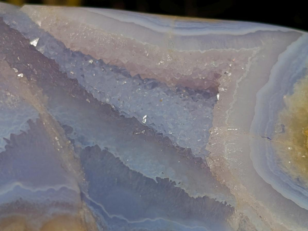 Polished Large Blue Lace Agate Standing Display Piece x 1 From Nsanje, Malawi - Toprock Gemstones and Minerals 