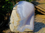 Polished Large Blue Lace Agate Standing Display Piece x 1 From Nsanje, Malawi - Toprock Gemstones and Minerals 