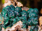 Natural Ball Malachite Specimens Coated with Drusy Quartz on Dolomite x 6 From Mindingi Mine, Congo - Toprock Gemstones and Minerals 