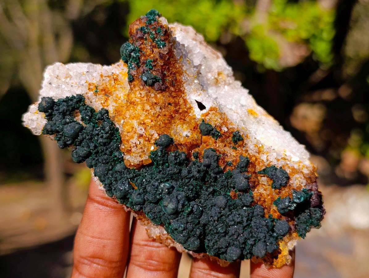 Natural Ball Malachite Specimens Coated with Drusy Quartz on Dolomite x 6 From Mindingi Mine, Congo - Toprock Gemstones and Minerals 