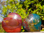 Polished Ocean Jasper Hearts x 6 From Northwest Coast, Madagascar - Toprock Gemstones and Minerals 