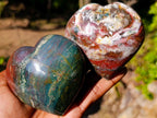 Polished Ocean Jasper Hearts x 6 From Northwest Coast, Madagascar - Toprock Gemstones and Minerals 