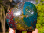 Polished Ocean Jasper Hearts x 6 From Northwest Coast, Madagascar - Toprock Gemstones and Minerals 