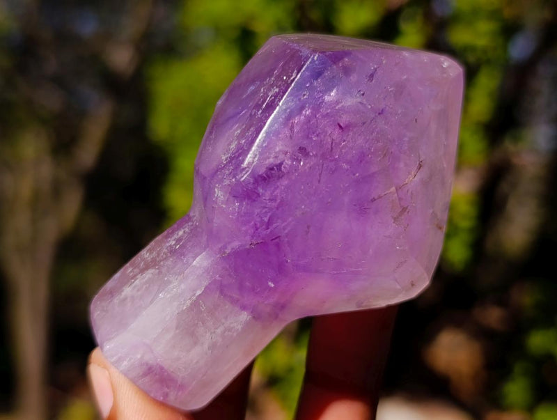 Polished Amethyst Sceptre Crystals x 4 From Akansobe, Madagascar - Toprock Gemstones and Minerals 