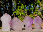 Polished Amethyst Sceptre Crystals x 4 From Akansobe, Madagascar - Toprock Gemstones and Minerals 