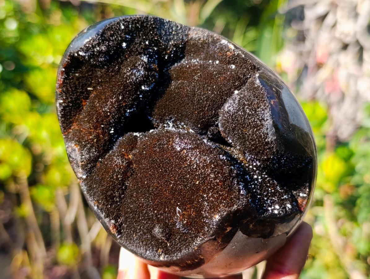 Polished Septerye Sauvage "Dragons Egg" Geodes x 2 From Mahajanga, Madagascar - Toprock Gemstones and Minerals 