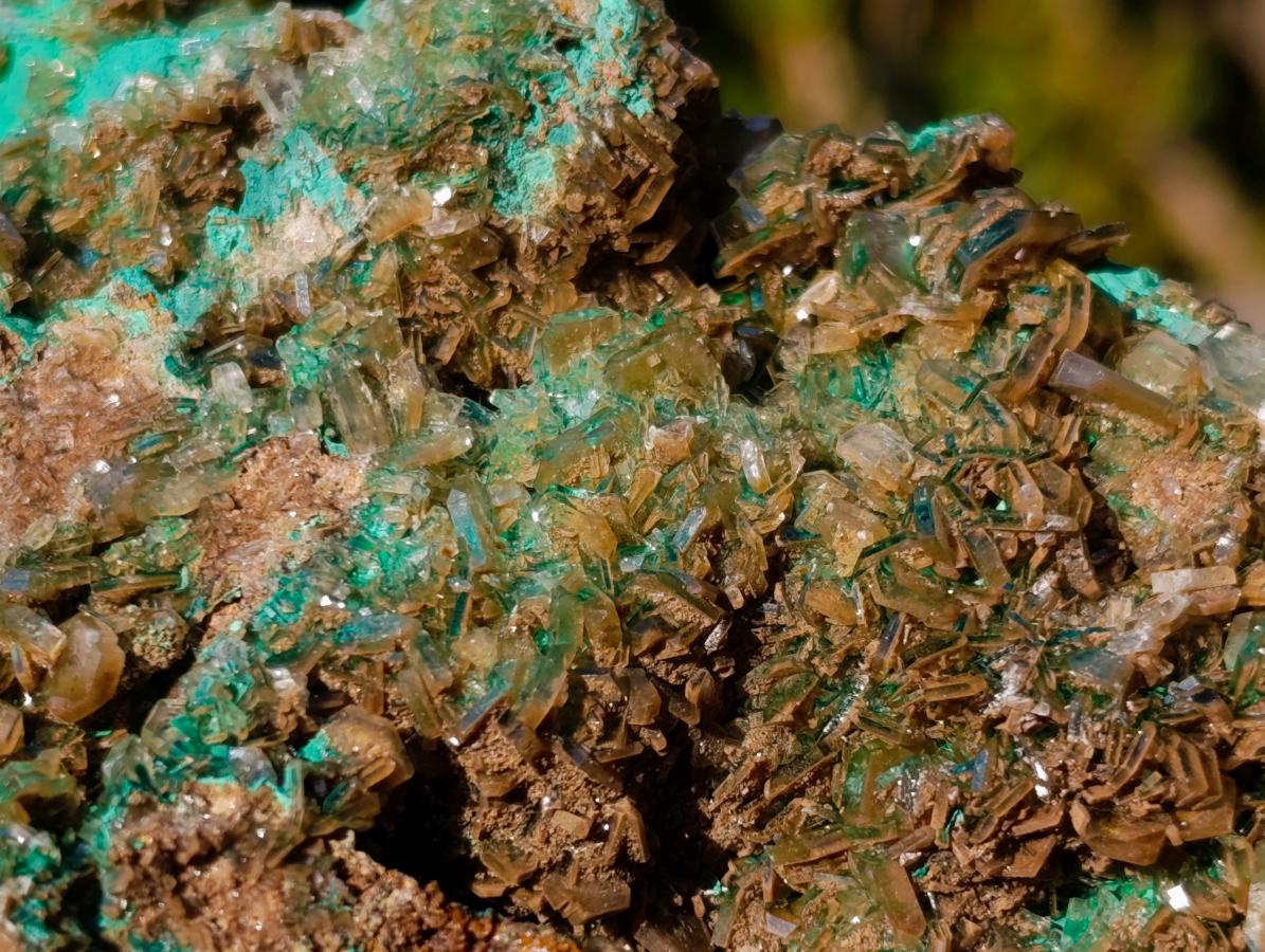 Natural Cabinet Sized Rare Bladed Barite with Malachite Specimens x 2 From Shangulowé Mine, Congo - Toprock Gemstones and Minerals 