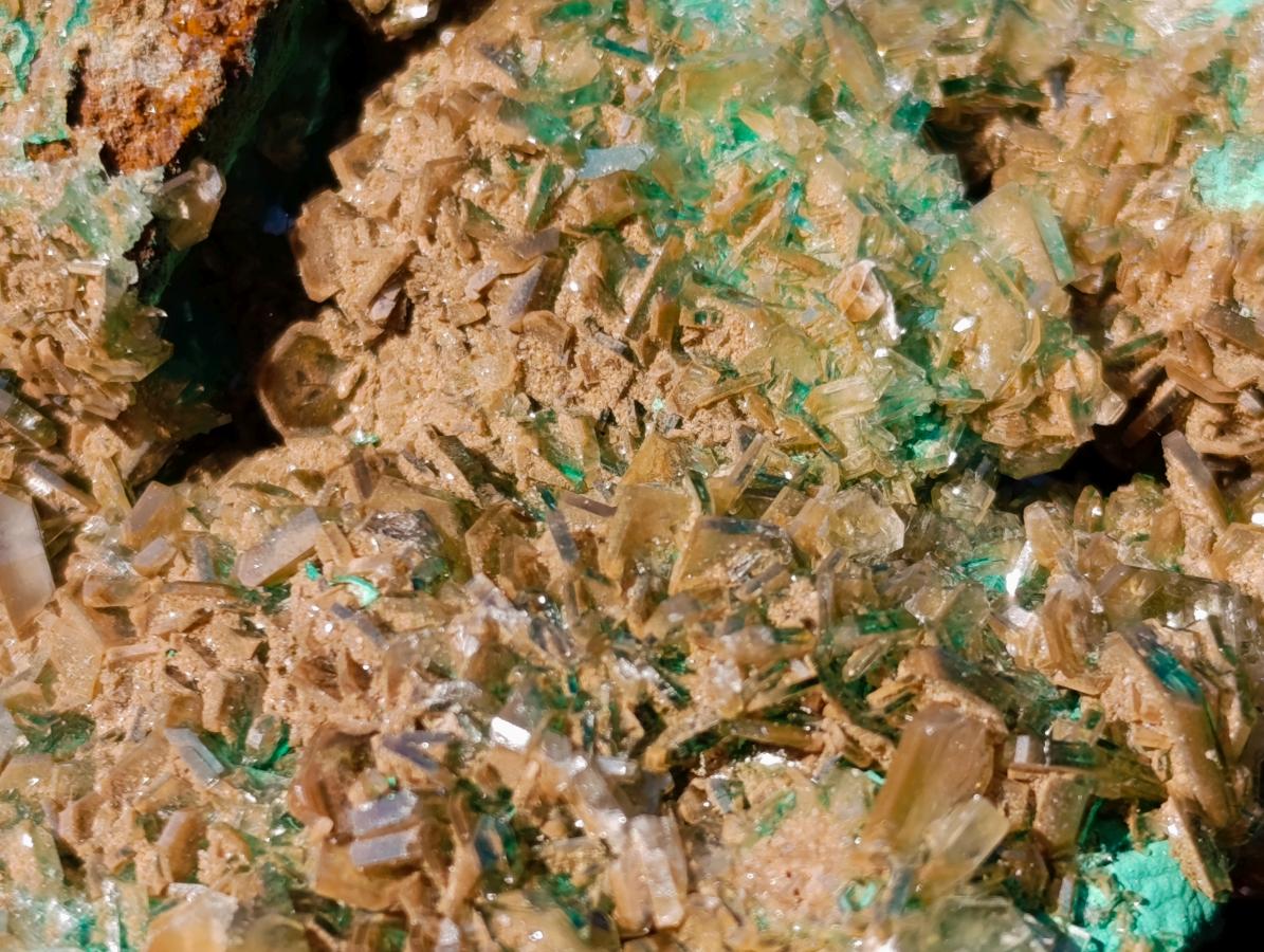 Natural Cabinet Sized Rare Bladed Barite with Malachite Specimens x 2 From Shangulowé Mine, Congo - Toprock Gemstones and Minerals 