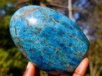 Polished Blue Apatite Standing Display Pieces x 3 From Betroka, Madagascar - Toprock Gemstones and Minerals 