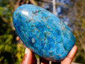 Polished Blue Apatite Standing Display Pieces x 3 From Betroka, Madagascar - Toprock Gemstones and Minerals 