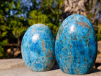 Polished Blue Apatite Standing Display Pieces x 3 From Betroka, Madagascar - Toprock Gemstones and Minerals 