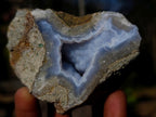 Polished On One Side Blue Lace Agate Geodes x 12 From Nsanje, Malawi - Toprock Gemstones and Minerals 
