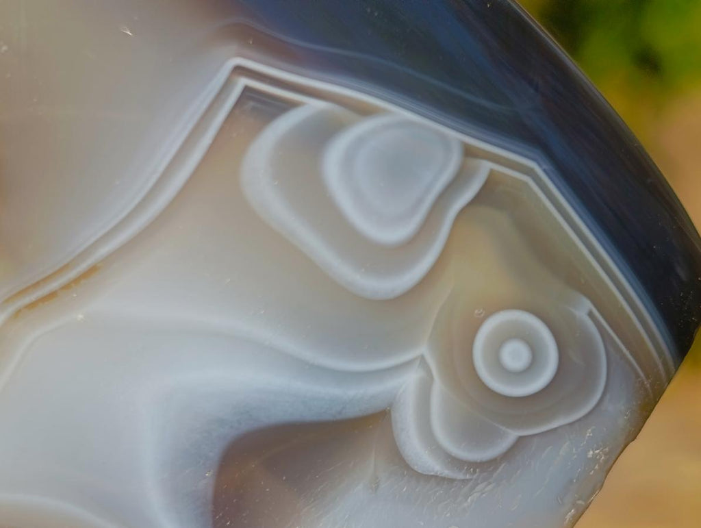 Polished Banded Agate Display Crystals x 3 From Madagascar - Toprock Gemstones and Minerals 