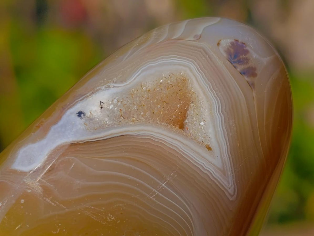 Polished Banded Agate Display Crystals x 3 From Madagascar - Toprock Gemstones and Minerals 