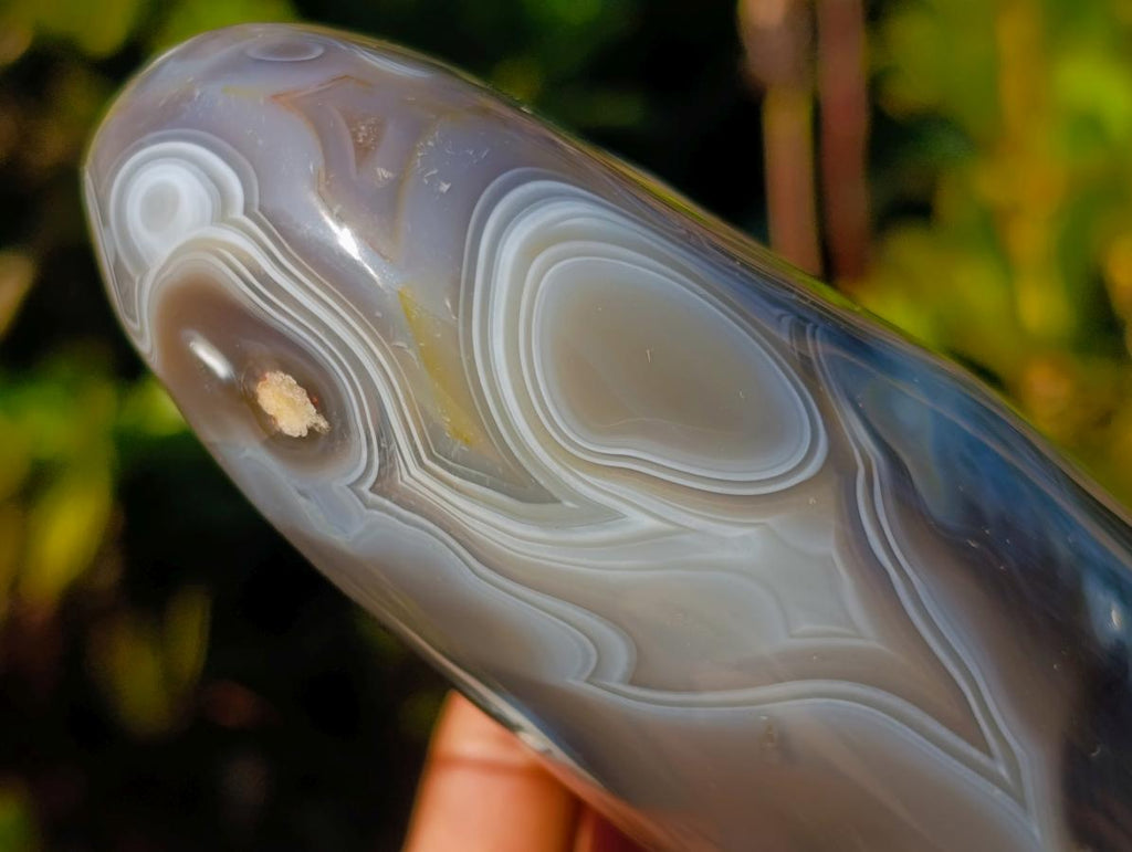 Polished Banded Agate Display Crystals x 3 From Madagascar - Toprock Gemstones and Minerals 